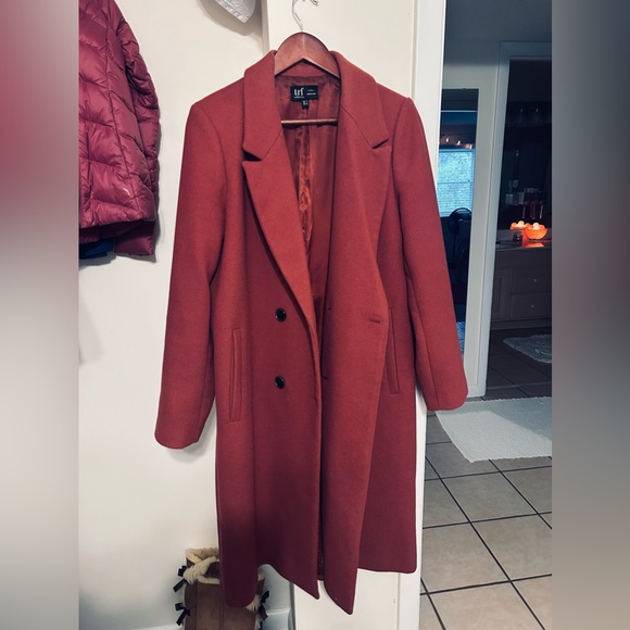 COPY - ZARA PINK MARL LONG WOOL COAT PINK MARL - Picture 15 of 15